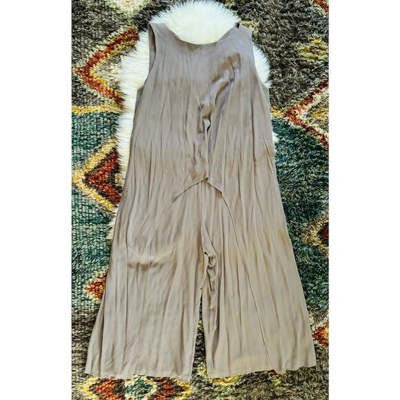 EILEEN FISHER Layered Bateau Neck Silk Jumpsuit | Luna / Gray | L | NWT - Picture 3 of 12
